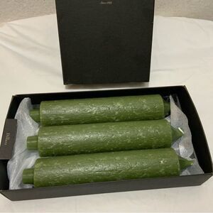 Root Dillar Candles Timberline Dillar 7/8” tempered  base Dark Olive 1.75” wide